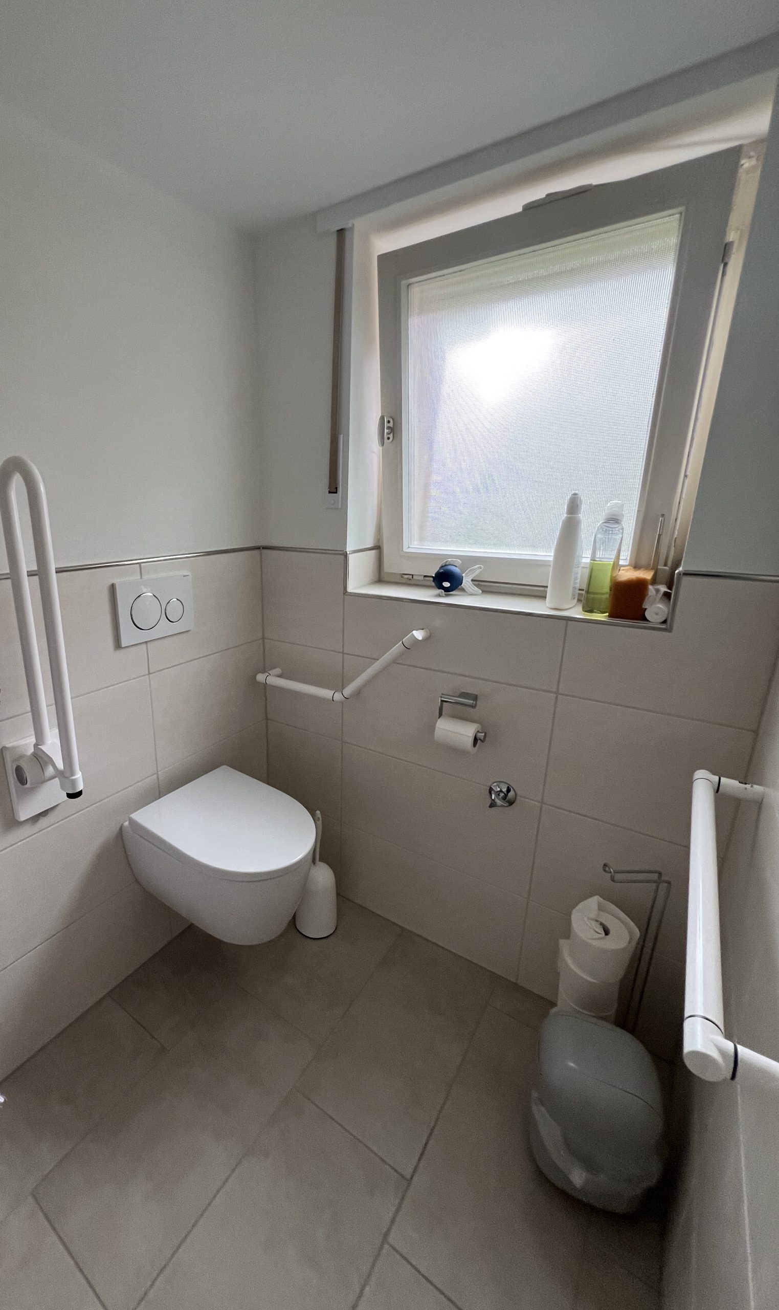 Barrierearmes WC mit Haltegriffen
